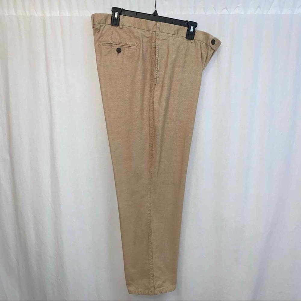 Peter Millar Corduroy Pants Mens 38x27 Tan Flat Front Cotton Fine Wale Trousers